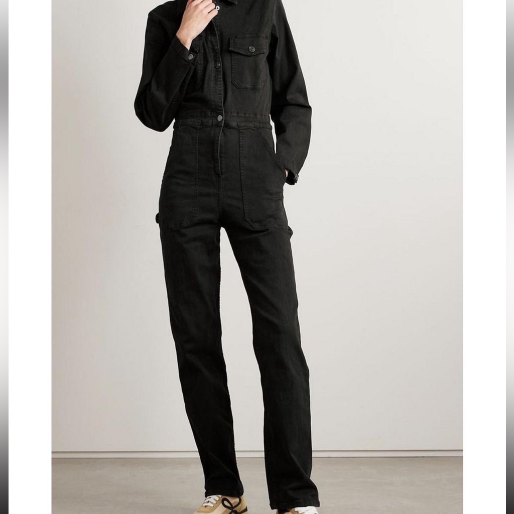 Nwt Rivet.Utility Powerhouse Boyfriend Denim Jumpsuit In Washed Black Size L